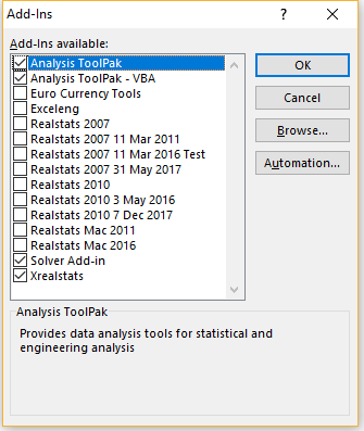 excel for mac analysis toolpak